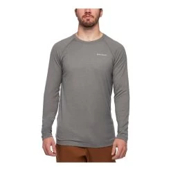 Black Diamond Rhythm Men's Long Sleeve Tee -Outdoor Sports Equipment Shop 752004 1005 MLSRHYTHMTEE Nickel om front 22151.1587414019