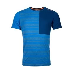 Ortovox Men's 185 Rock'N'Wool Merino Short Sleeve Shirt -Outdoor Sports Equipment Shop 84112 52801 185 ROCKNWOOL SHORT SLEEVE M just blue B 01 46205.1637050338