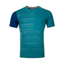 Ortovox Men's 185 Rock'N'Wool Merino Short Sleeve Shirt -Outdoor Sports Equipment Shop 84112 60801 185 ROCKNWOOL SHORT SLEEVE M pacific green B 01 84341.1637050338