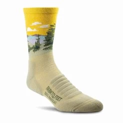 Farm To Feet Cascade Locks Lightweight 3/4 Crew Socks -Outdoor Sports Equipment Shop 9849 270 DesertTan 1 66099.1602005035