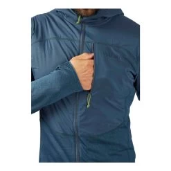 Rab Ascendor Summit Full Zip Hoody - Men's -Outdoor Sports Equipment Shop Ascendor Summit Hoody FZ OrionBlue QFV 67 ORB Model Detail 03 55151.1693335071