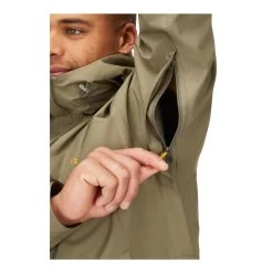 Rab Downpour Eco Rain Jacket - Men's 18 Rab Downpour Eco Rain Jacket - Men's -Outdoor Sports Equipment Shop Downpour Eco Jacket LightKhaki QWG 82 LKH Model Detail 05 70831.1694459560