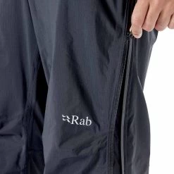 Rab Downpour Plus 2.0 Waterproof Pants - Men's -Outdoor Sports Equipment Shop Downpour Plus 2 0 Pants Black QWG 80 BL detail4 on model 97725.1652893629