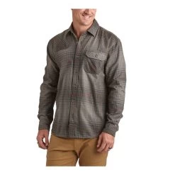 Howler Brothers Harker's Flannel Men's Button-Up 12 Howler Brothers Harker's Flannel Men's Button-Up -Outdoor Sports Equipment Shop F23 Harkers Flannel Roberts Plaid Charcoal Front WHITE 13063.1692649246