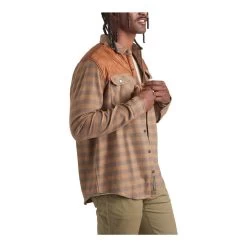 Howler Brothers Quintana Quilted Flannel Shirt -Outdoor Sports Equipment Shop F23 Quintana Quilted Flannel Cody Check Tannin Front WHITE 67137.1692653396