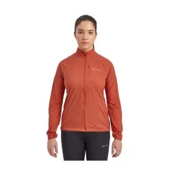 Montane Women's Featherlite Running Jacket -Outdoor Sports Equipment Shop FFLJKSAF FEM FEATHERLITE JACKET SAFFRON RED 1 41957.1678317985