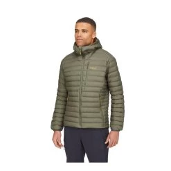 Rab Infinity Microlight Down Jacket - Men's -Outdoor Sports Equipment Shop Infinity Microlight Jacket LightKhaki QDB 22 LKH Model Angle 30364.1694558159