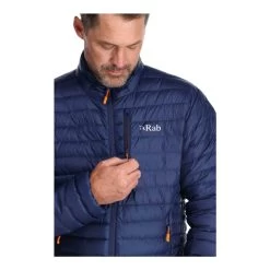 Rab Microlight Down Jacket - Men's -Outdoor Sports Equipment Shop Microlight Jacket DeepInkMarmalade QDB 16 DIM DETAIL10 35908.1667939464