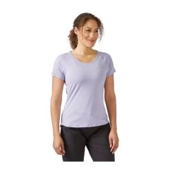 Rab Aleya Hiking Tee - Women's 8 Rab Aleya Hiking Tee - Women's -Outdoor Sports Equipment Shop Womens Aleya Tee Lilac QBL 48 LIL Model Front 03 65748.1681936064