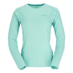 Rab Force Long Sleeve Tee - Women's -Outdoor Sports Equipment Shop Womens Force LS Tee Meltwater QBL 08 MEL 11441.1652805640