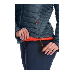 Rab Microlight Down Jacket - Women's -Outdoor Sports Equipment Shop Womens Microlight Jacket OrionBlue QDB 17 ORB DETAIL9 91847.1667944569