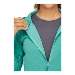Rab Nexus Hoody - Women's -Outdoor Sports Equipment Shop Womens Nexus Hoody GlacierBlue QFF 71 GLB Model Detail 01 97152.1694461630